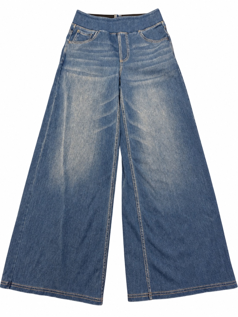 Halara Flex High Waisted Baggy Wide Leg Jeans S Petite Blue Stretch Denim